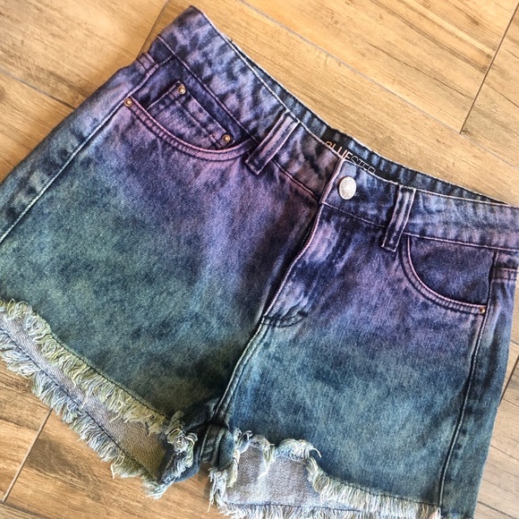 Jean Shorts / Colorful High Waste - Picture 2 of 3